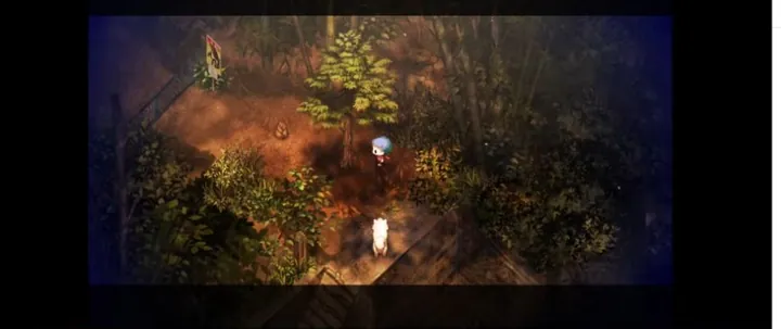第3章 手順7「大岩の先へ進む」のゲーム画面