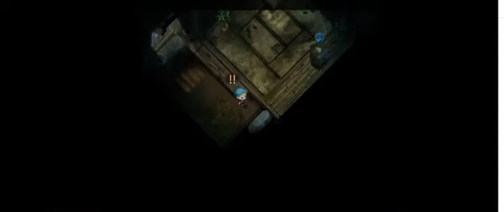 第3章 手順15「夜の診療所へ入る」のゲーム画面