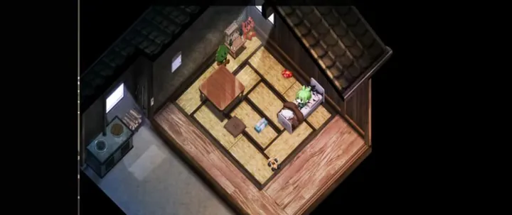 第5章 手順7「キスケの家へ入る場面まで繰り返す」のゲーム画面