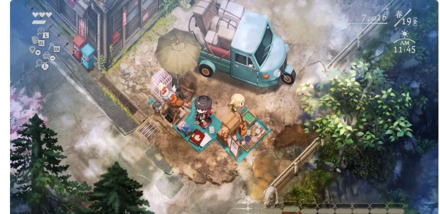 石を運ぶ依頼の目印が地図に表示されたゲーム画面