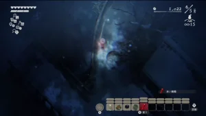 ゲーム内時計0時15分に赤い蝋燭の名称表示と所持アイコンを確認したゲーム画面