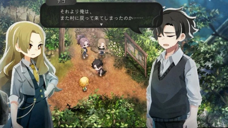 ナゴがまた村に戻って来たと話すゲーム内会話